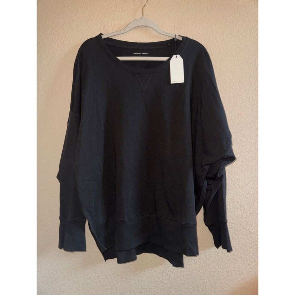Universal Standard Black Crewneck Sweatshirt Size Large New